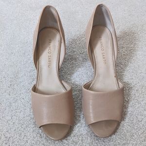 Franco Sarto Nude D'Orsay Heels